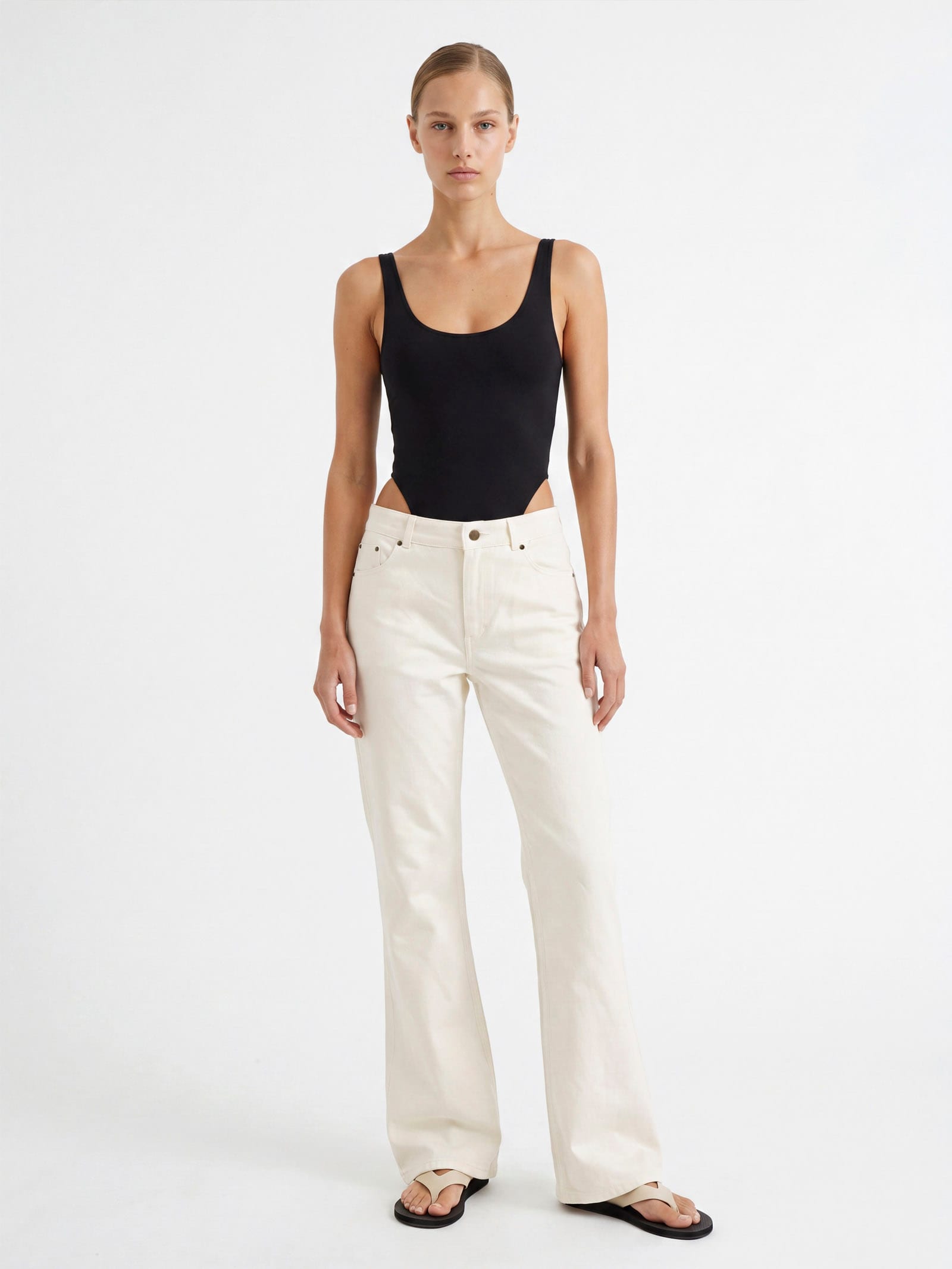 Kelly jeans, cream — кадр 3