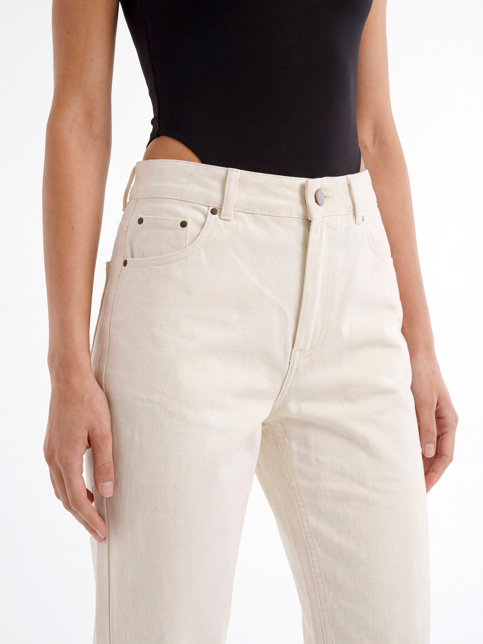 Kelly jeans, cream — кадр 4